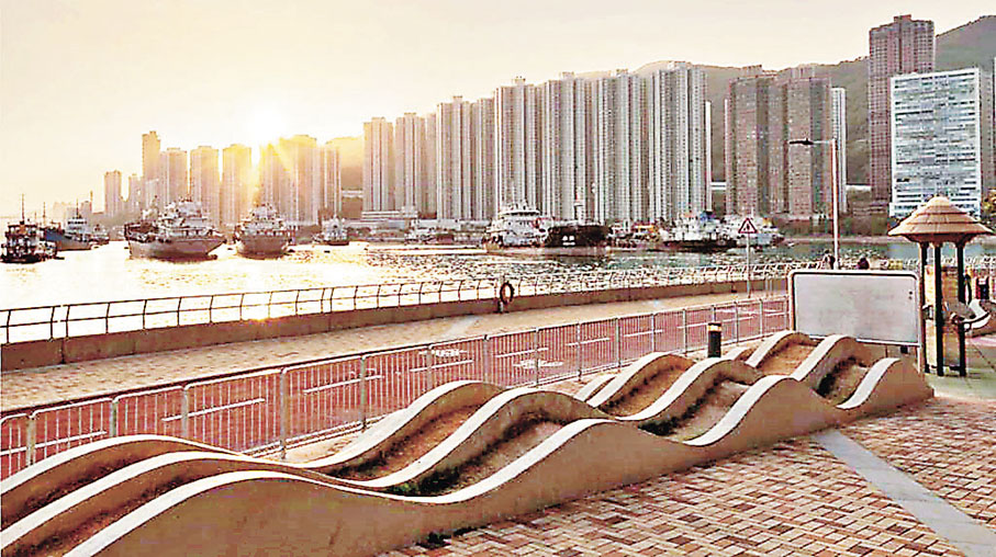 ■荃灣海濱單車徑可以欣賞醉人日落。 土木工程拓展署圖片