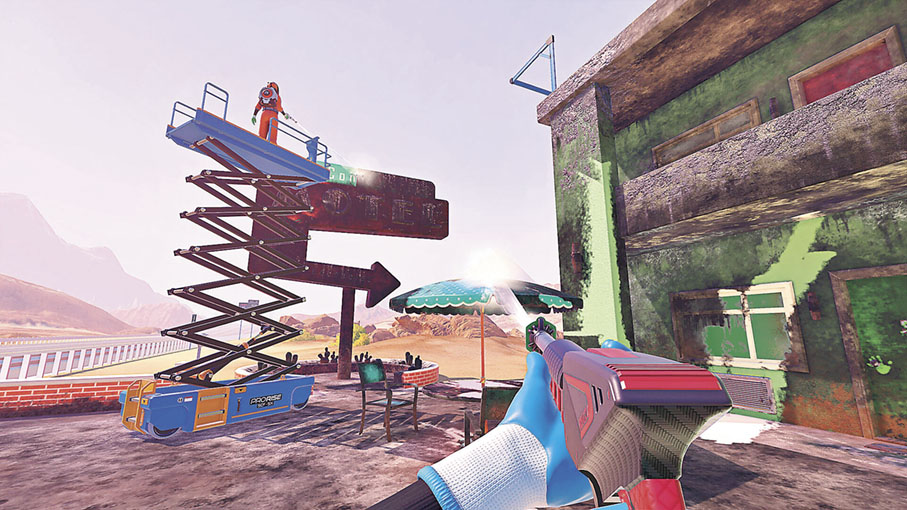 ■用高壓水槍清潔城市。