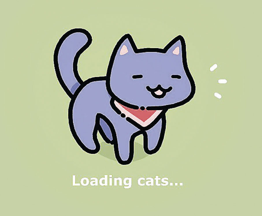 ■遊戲中有可愛的小貓。