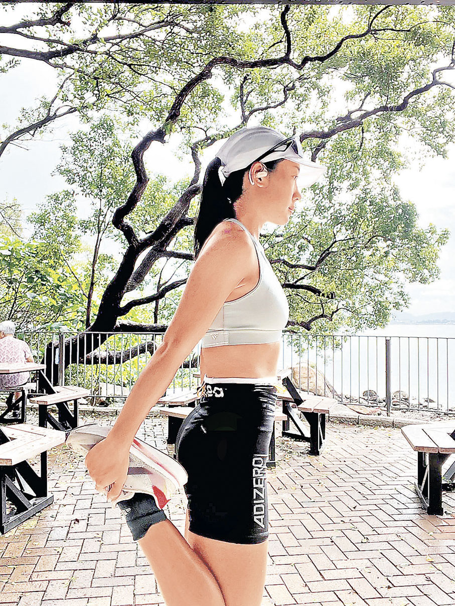 ■羅映潮最愛於吐露港練跑。 相片由受訪者提供