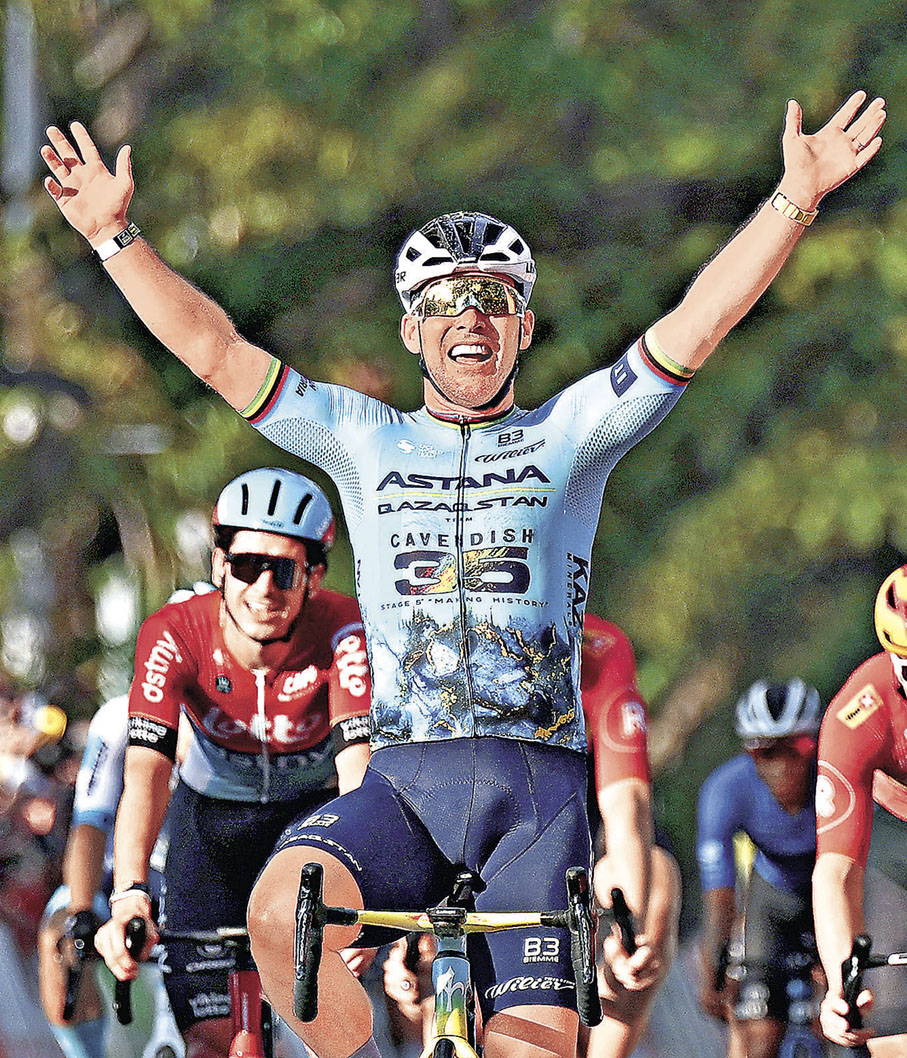 ■卡雲迪殊於環法單車賽創歷史奪得35個分站冠軍，其使用的頭盔亦推出限量紀念版。 VCI圖片