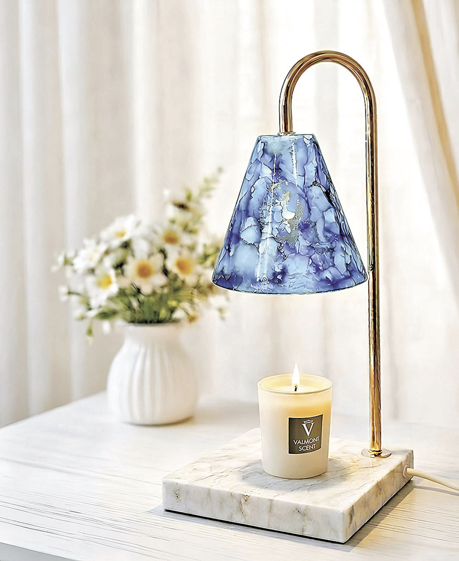 ■DIY高質感水墨融蠟燈。