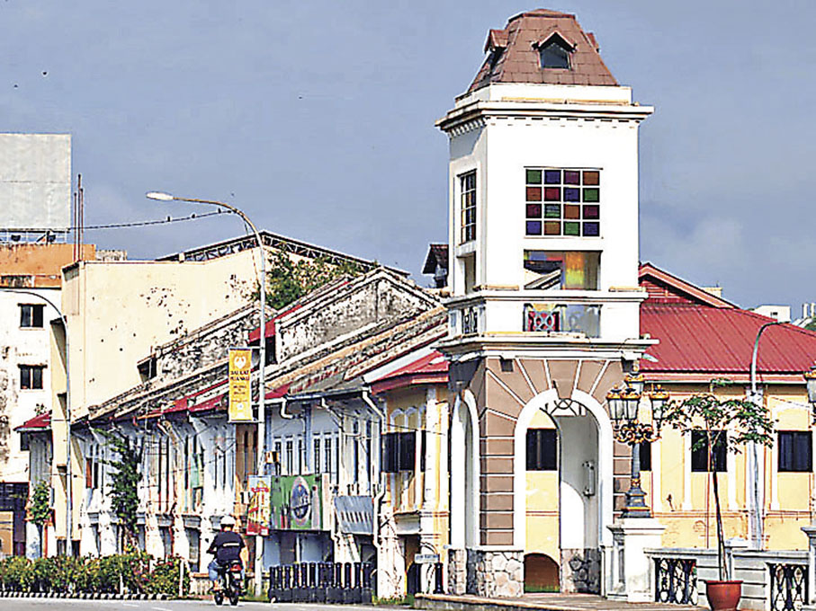 ■怡保市面建築保留古色古香。