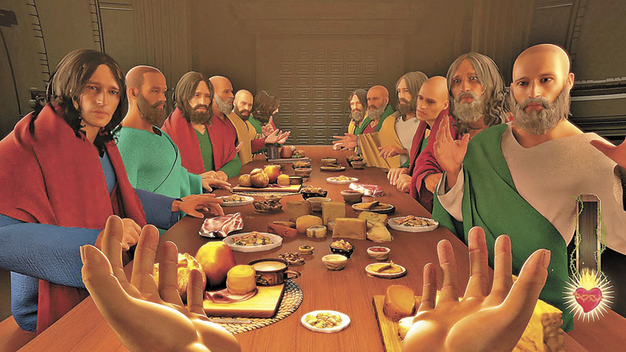 ■與十二使徒共進晚餐。