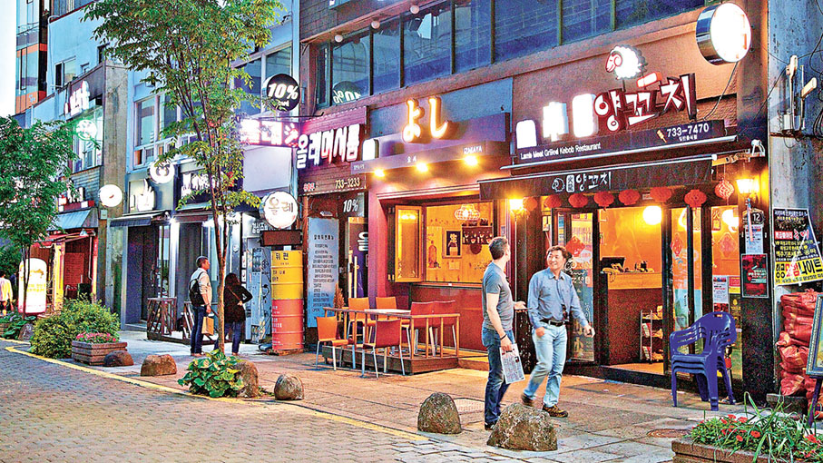 ■聚集了不同商店。