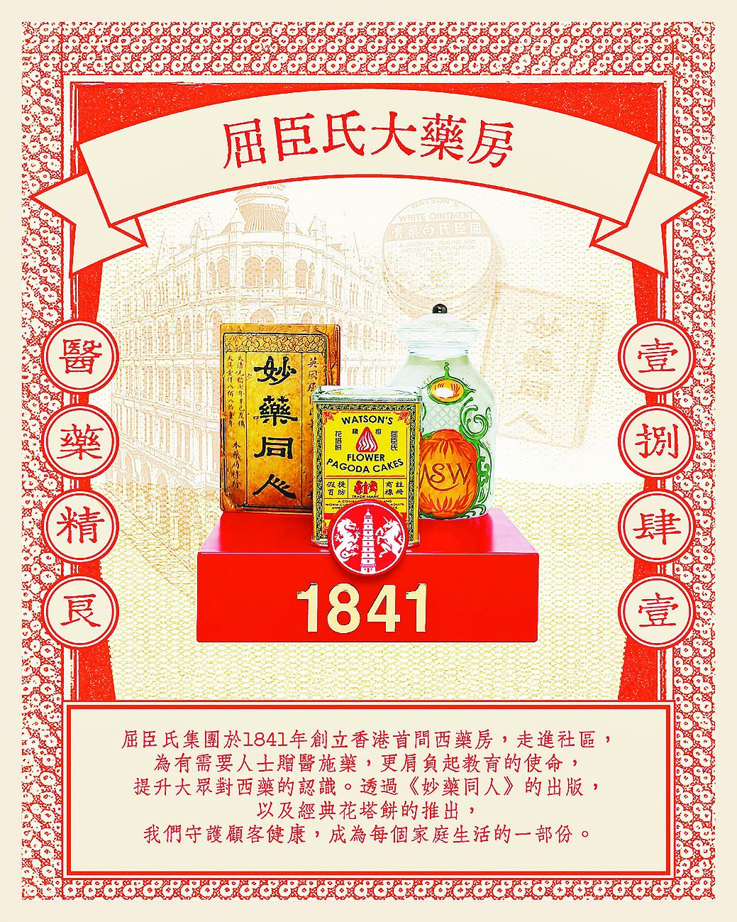 ■屈臣氏大藥房重現跨越185年的歷史印記。