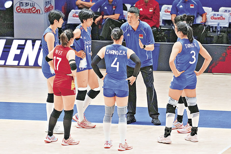 ■中國女排於VNL首站賽事取得3勝1負。 新華社