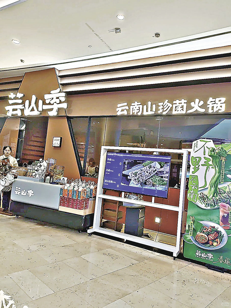 ■店家將「雲南雨林」搬進商場。 小紅書@Casey