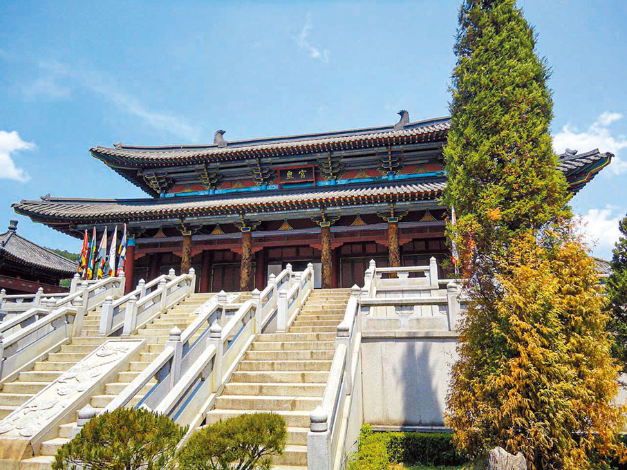■溫達山城攝影棚的古朝鮮宮殿。