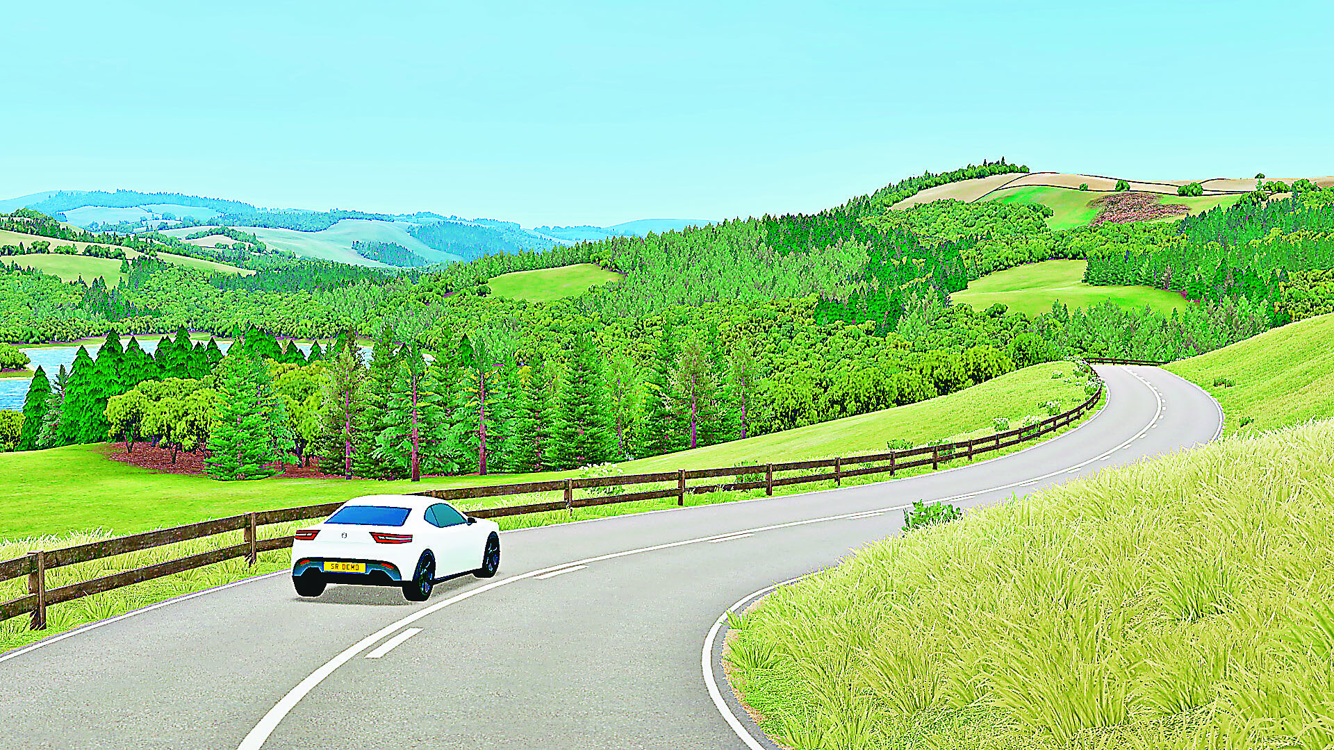 ■遊戲中的景觀和道路均為程序實時生成。