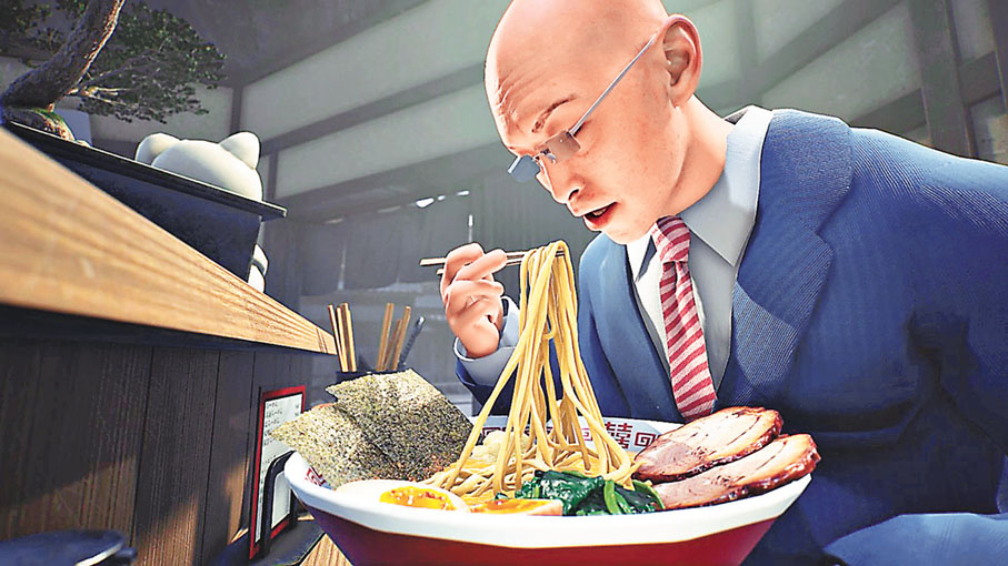 ■為客人製作美味的拉麵。