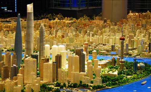 まーくん 上海中心部 都市模型 上海廳局官員集中學習換腦- 大公報