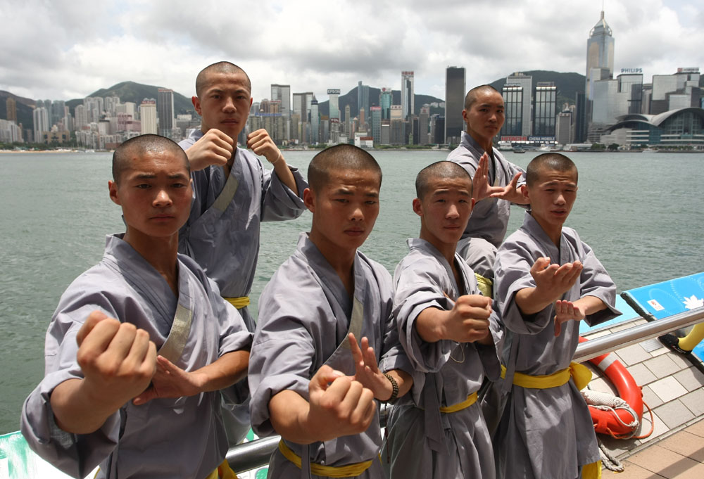 　　圖：少林寺武僧團的登場，乃功夫嘉年華的焦點所在（本報攝）