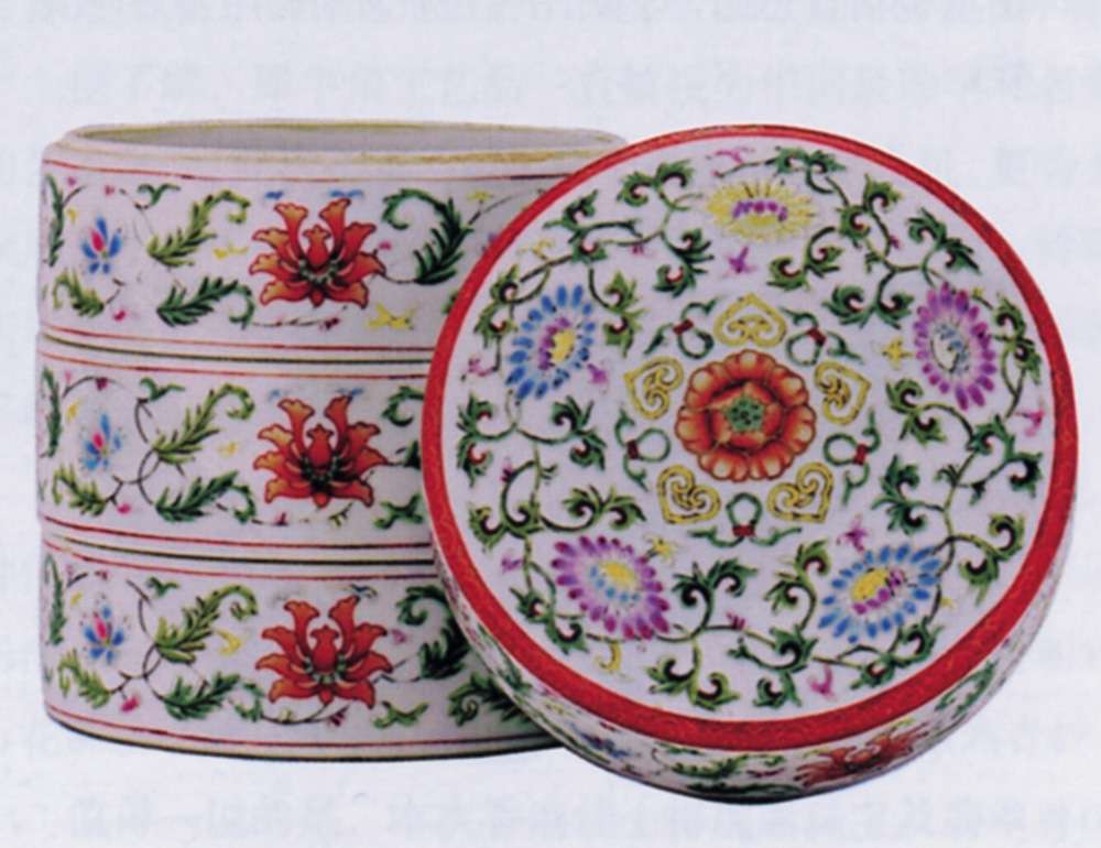 清乾隆──粉彩纏枝蓮紋三屉奩盒- 大公報
