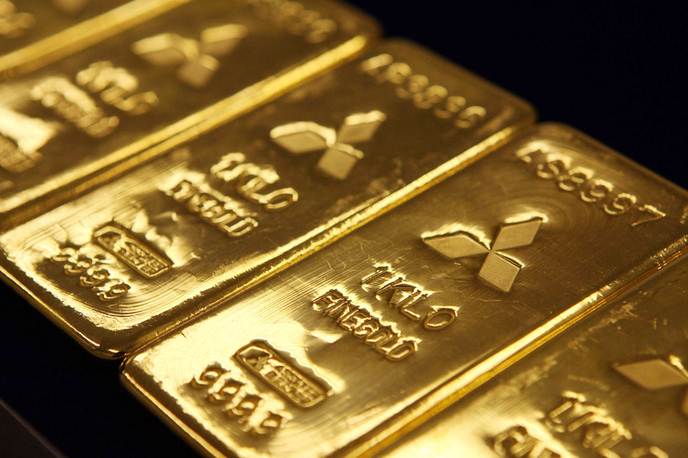 　　圖：倫敦金價昨一度升至每盎司1241.65美元，創下八周新高