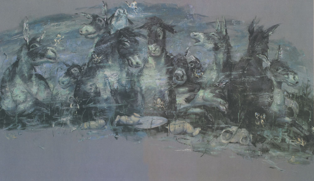 　　圖：《盤中餐》（布面油畫）/馮碩