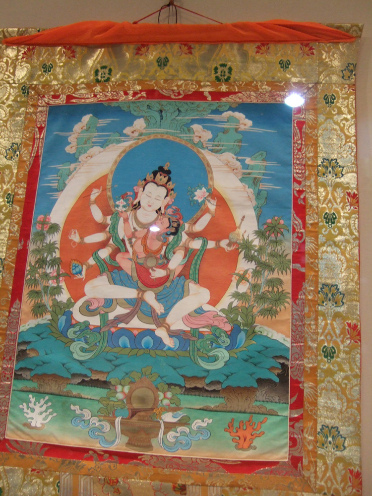 　　圖：清代密集金剛彩繪唐卡