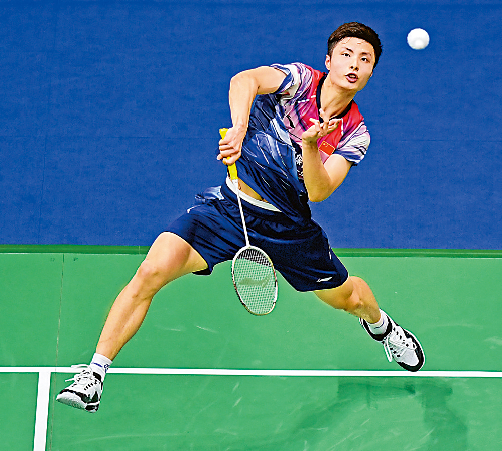 　　圖：國羽男單好手石宇奇順利贏波\新華社