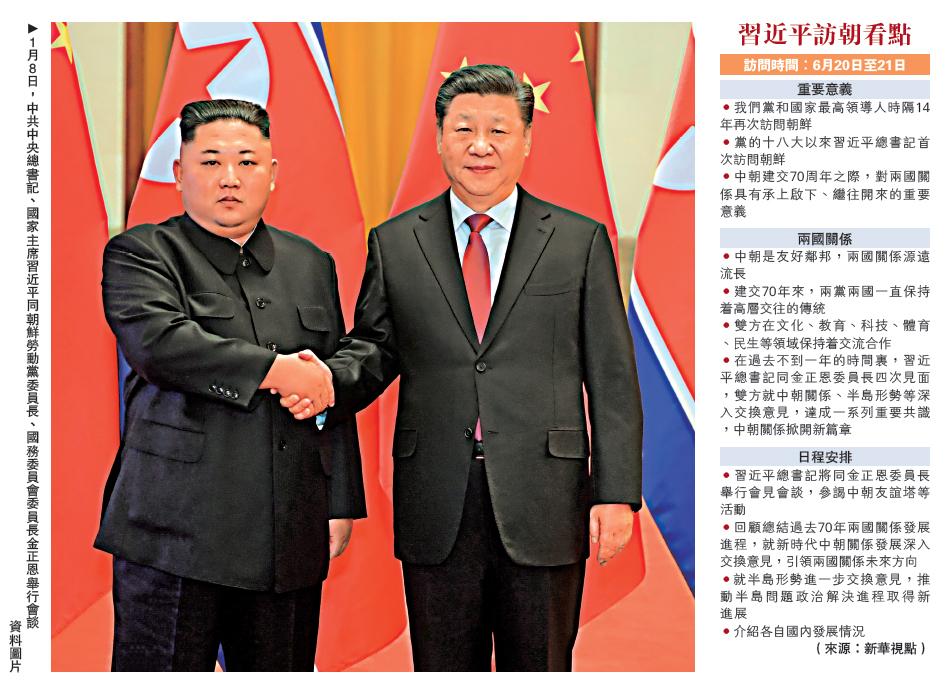 　　圖：1月8日，中共中央總書記、國家主席習近平同朝鮮勞動黨委員長、國務委員會委員長金正恩舉行會談\資料圖片