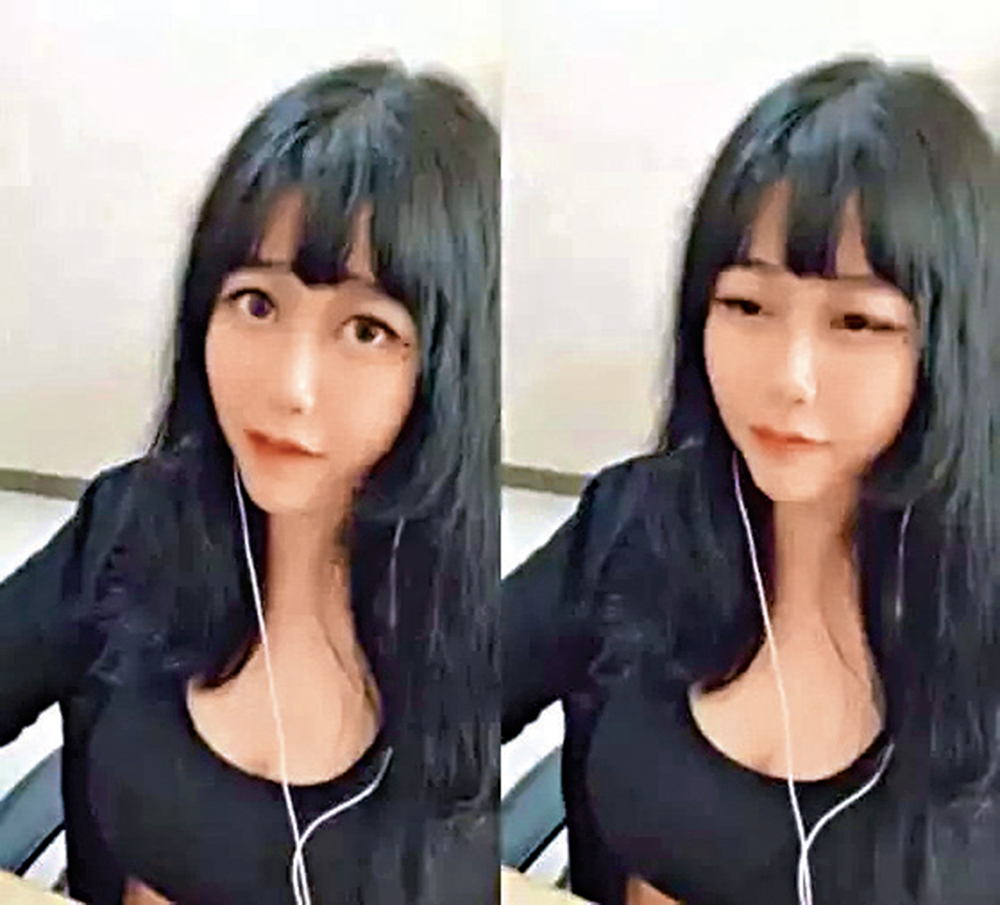 　　圖：「喬碧蘿殿下」以甜美聲音、驕人身段為賣點，堅稱自己是「高顏值」。圖為「喬碧蘿殿下」開起濾鏡時的模樣/網絡圖片