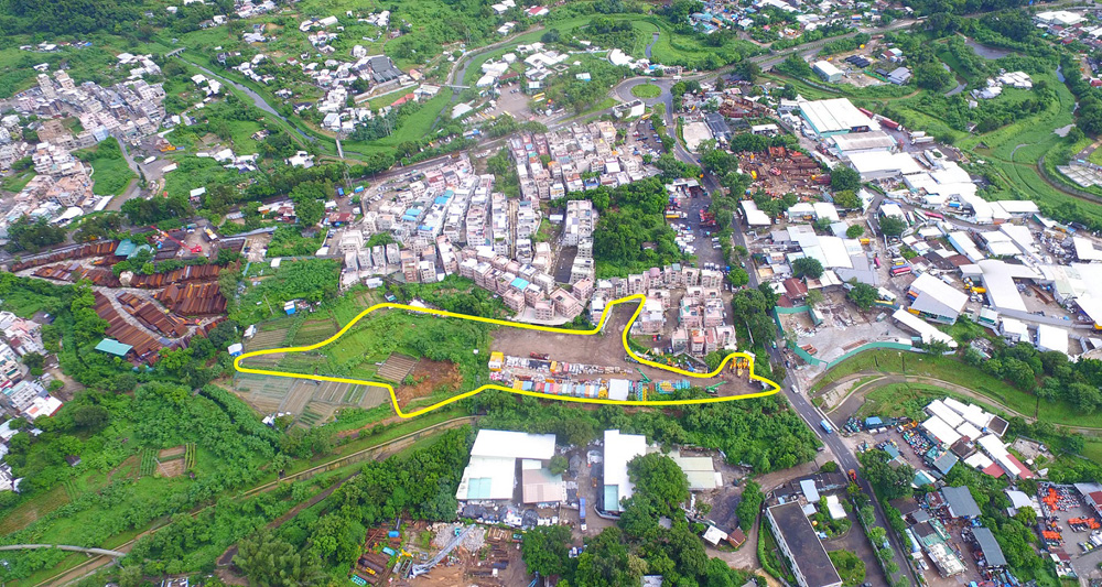 　　圖：黃圈為粉嶺坪輋路地皮位置