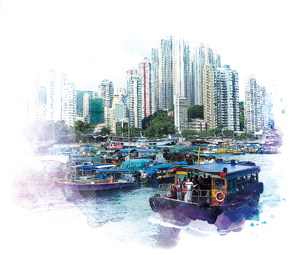 　　圖：從香港仔過鴨脷洲可乘坐街渡，不用5分鐘就可以到達，是居民平時出入的主要交通工具。同時，遊人亦可以在乘坐街渡期間欣賞一下水上人家的生活