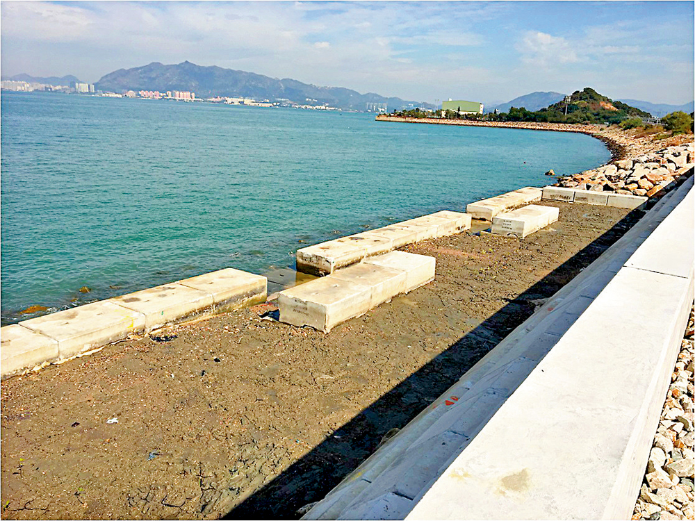 　　圖：位於東涌的全港首條生態海岸線將於二○二二年動工，預計二○二三年底落成