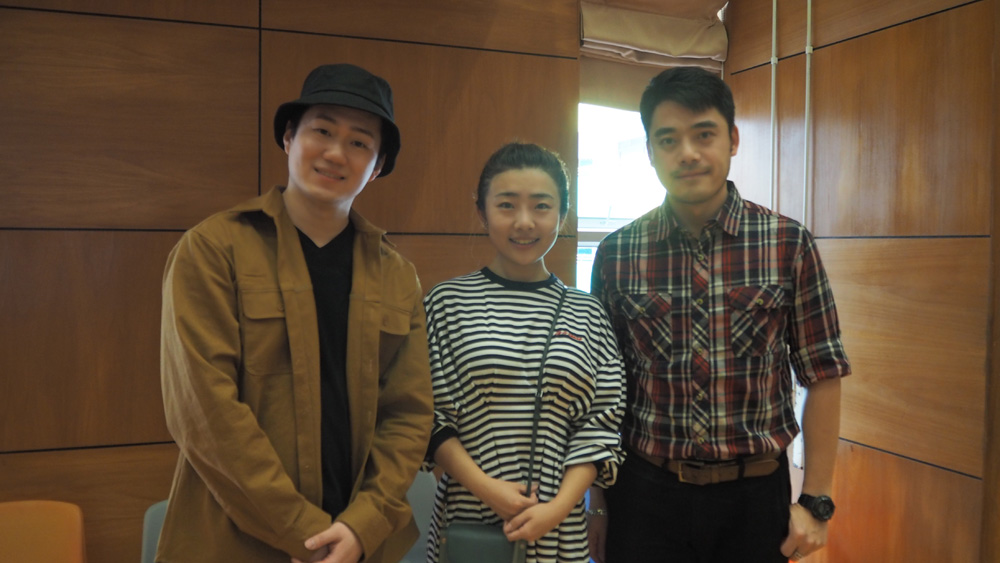 　　圖：演員翁楊（左起）、周佳云子、導演兼演員楊成合照