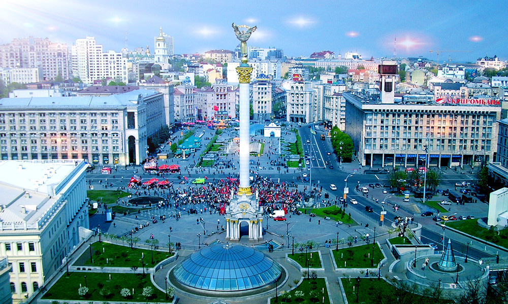 　　圖：基輔獨立廣場一景/資料圖片