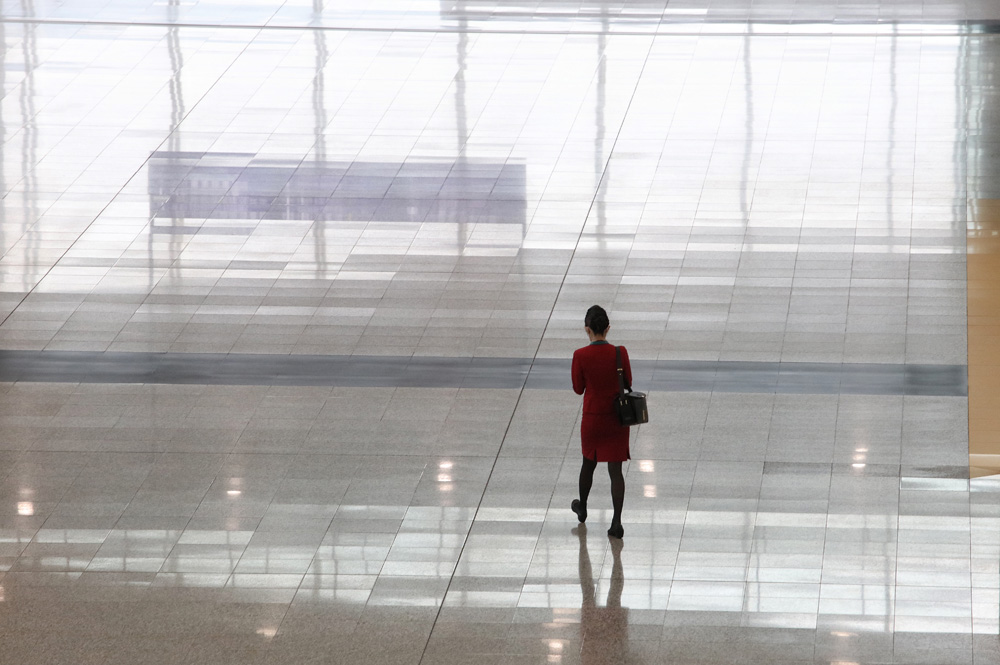 　　圖：國泰航空接連有三名乘客及一名空姐確診\大公報記者林良堅攝