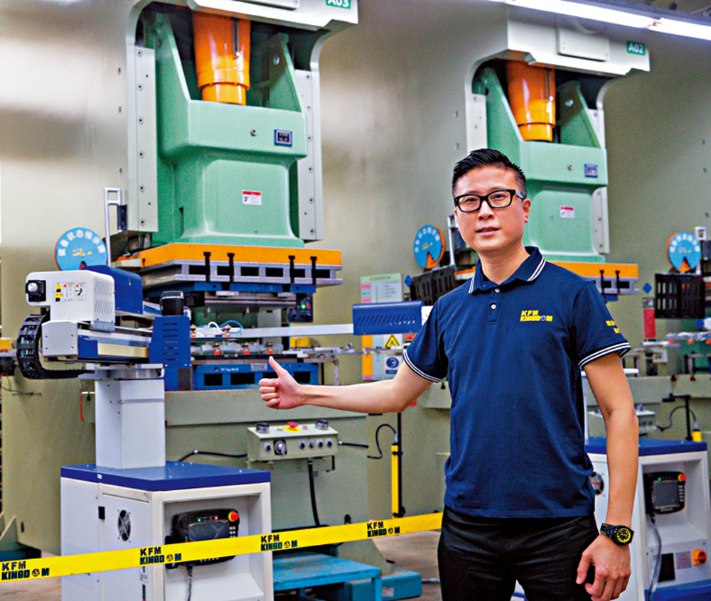 　　圖：孫暉銓表示，下半年其公司將至少投入500-600萬元人民幣加強自動化\大公報記者李昌鴻攝