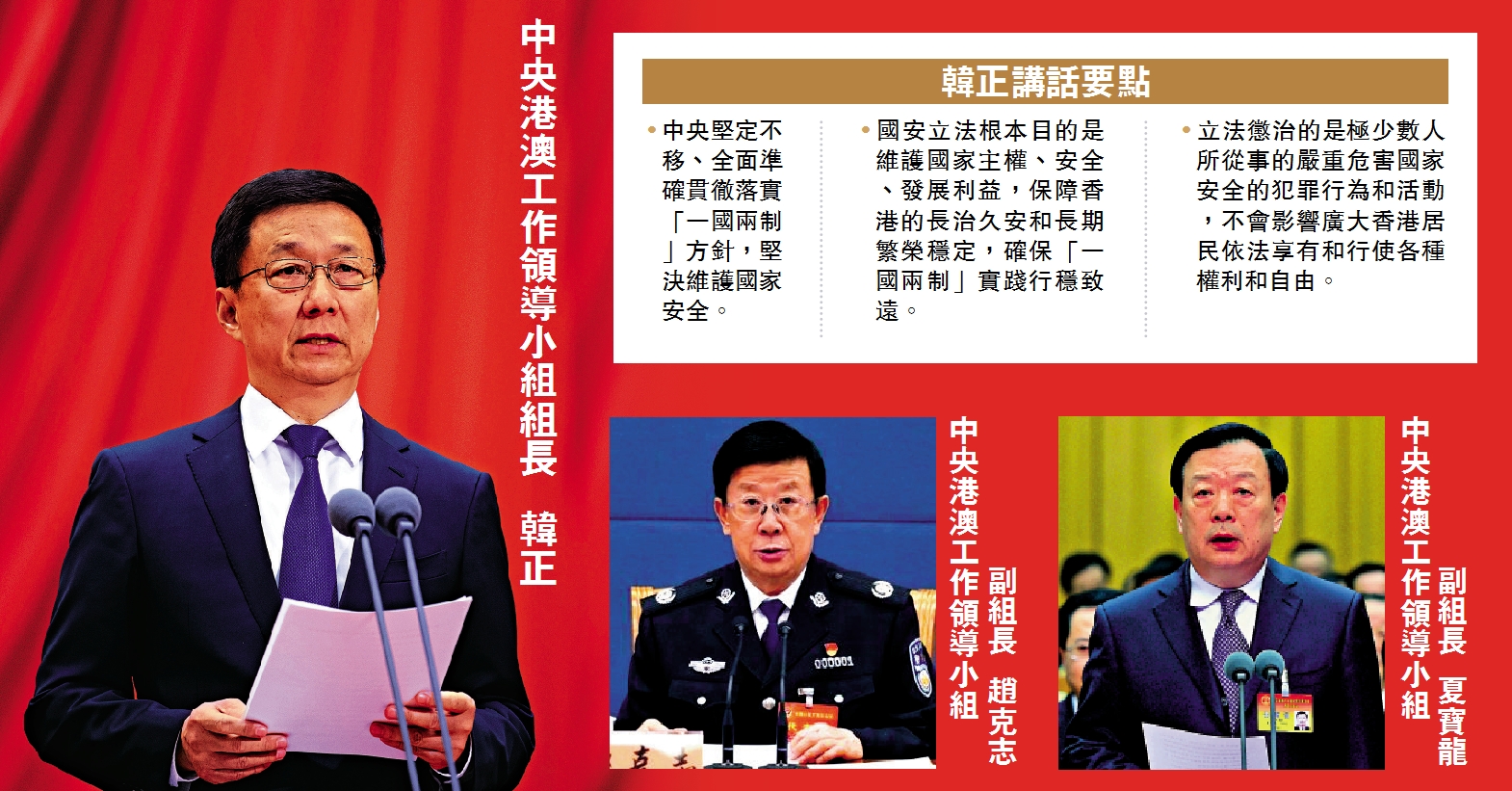 　　圖：韓正認真聽取了特區政府對維護國家安全立法問題的意見\資料圖片