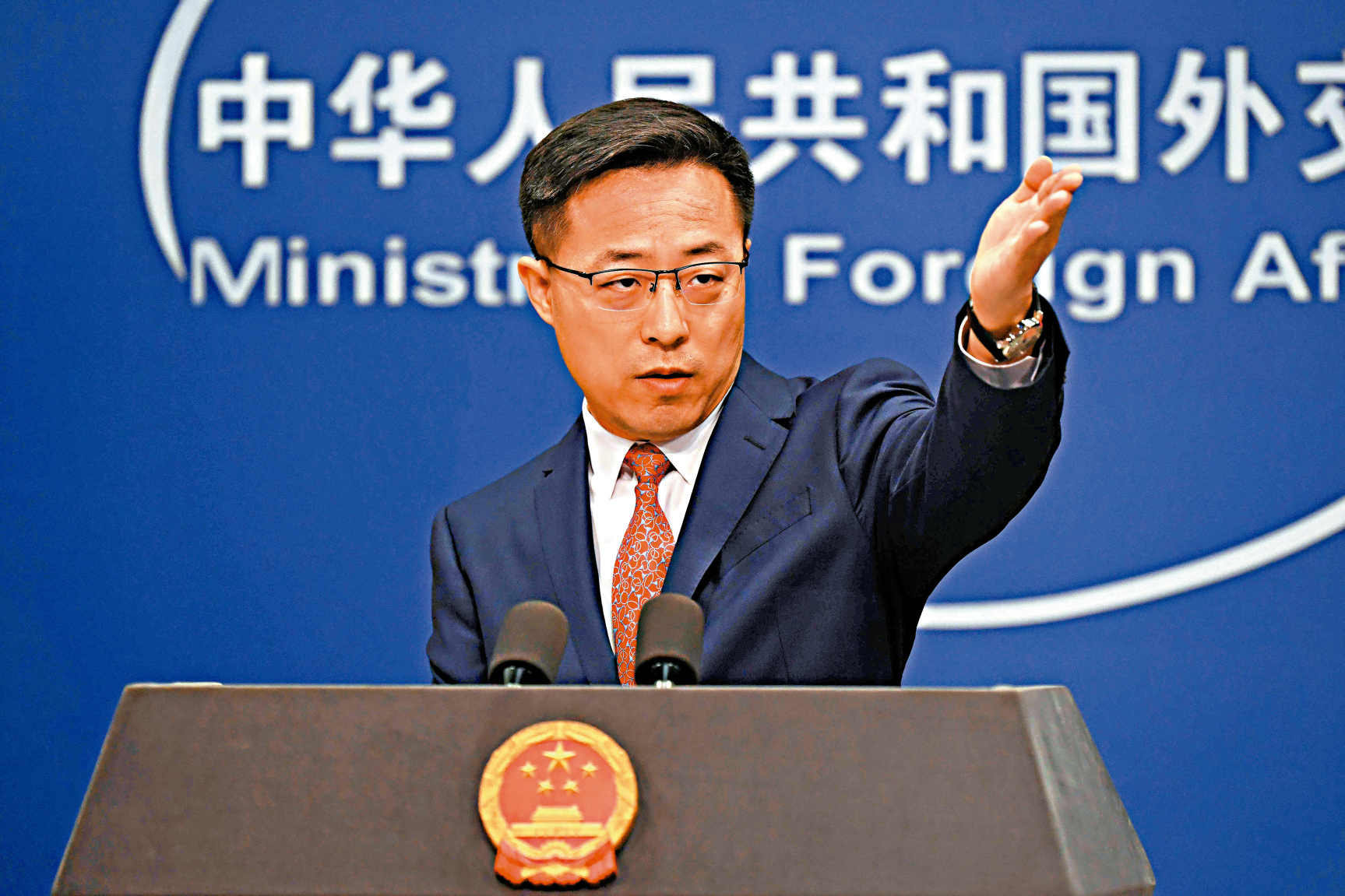 　　圖：趙立堅表示，香港國安立法針對的只是極少數嚴重危害國家安全的行為，不影響香港的高度自治