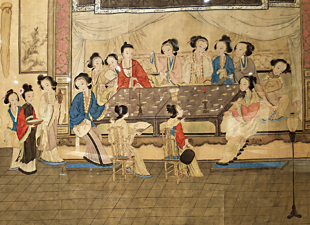 　　圖：清代 《怡紅夜宴圖》局部\記者翻拍自國博展覽