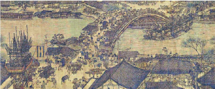 　　圖：北宋張擇端作《清明上河圖》卷（局部），絹本，淡設色，縱24.8厘米，橫528厘米