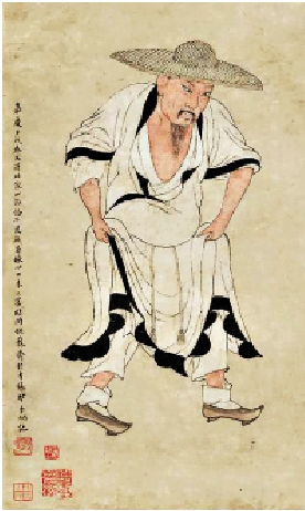 　　圖：《臨李公麟畫蘇軾像軸》（局部）\作者供圖