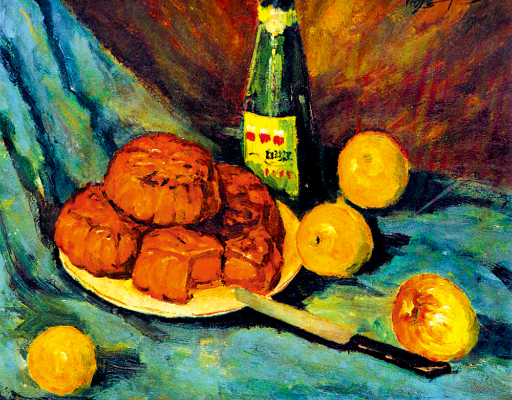 　　圖：陳海鷹畫作《中秋月餅》\作者供圖