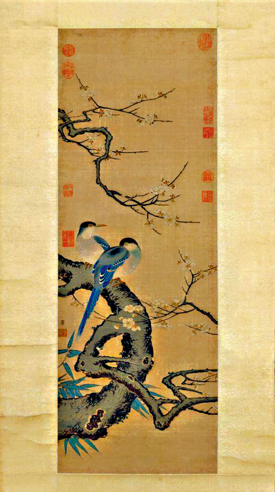 　　圖：「織繡之寶」南宋沈子蕃《緙絲梅鵲圖》