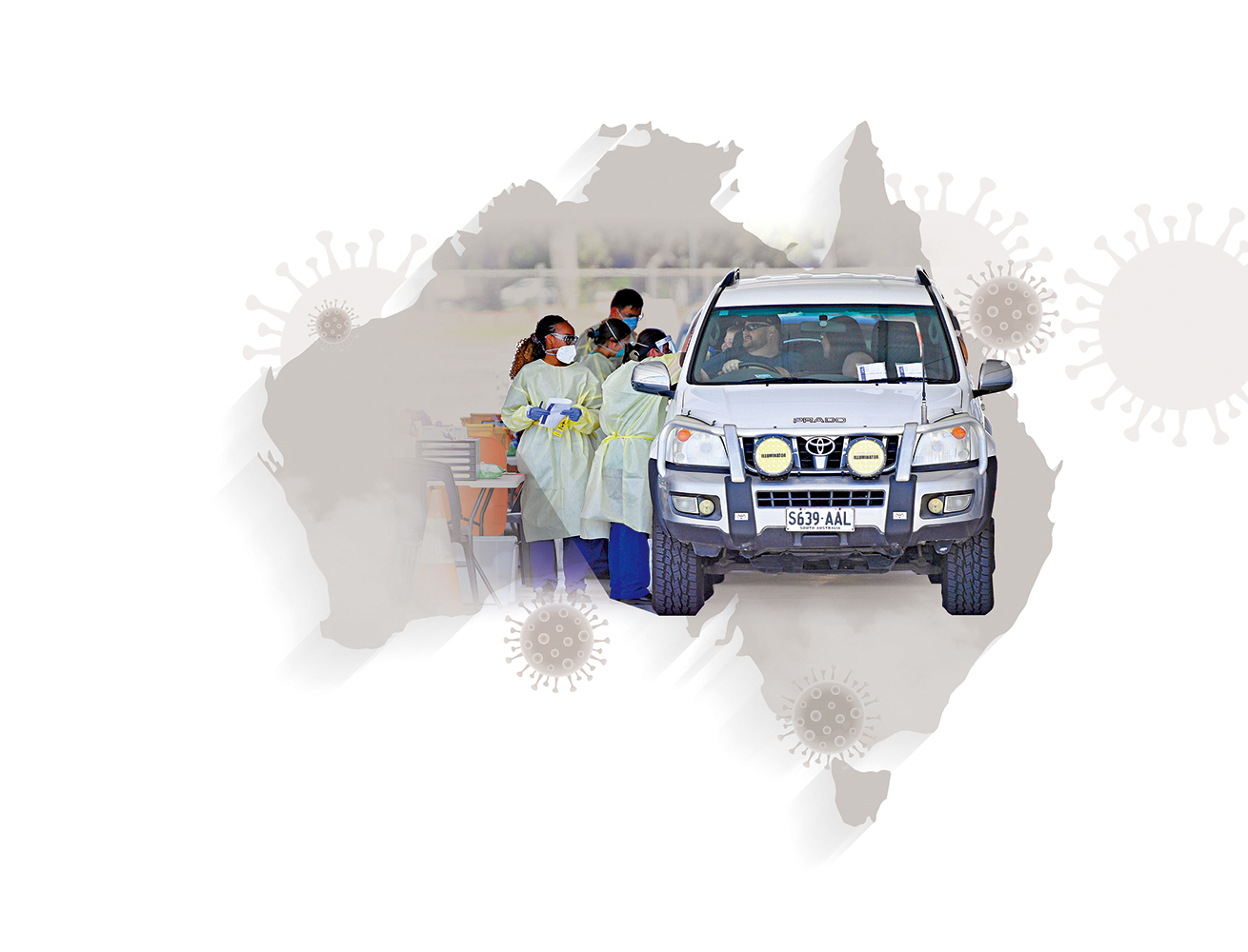 　　圖：南澳州工作人員19日為民眾進行新冠檢測\路透社