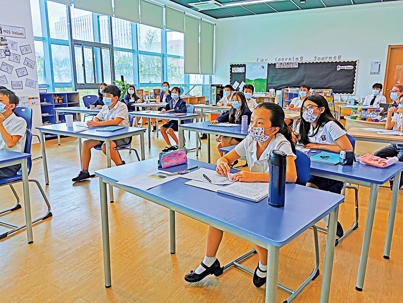 　　圖：深圳的國際學校是一些家庭經濟條件較好的港生熱門選擇\大公報記者李望賢攝