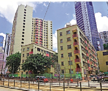 　　圖：經民聯建議重建26個舊屋邨，包括圖中的模範邨。