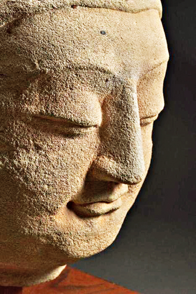 　　圖：佛首頷首微笑。\國家文物局供圖