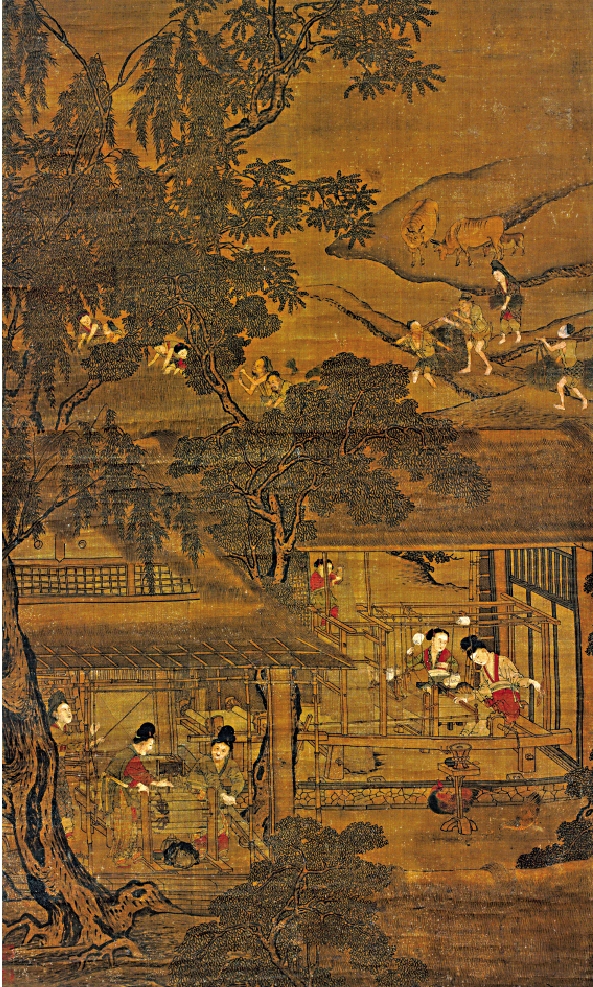 　　圖：宋無款《耕織圖軸》。\中國國家博物館藏