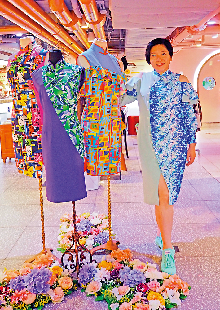 　　圖：訪問當天，陳淑芝身穿「Improvise Cheongsam」長衫系列。\大公報記者李亞清攝