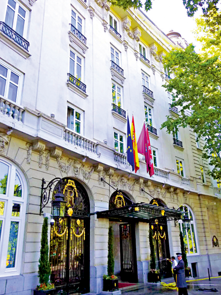 　　圖：西班牙馬德里麗思酒店。