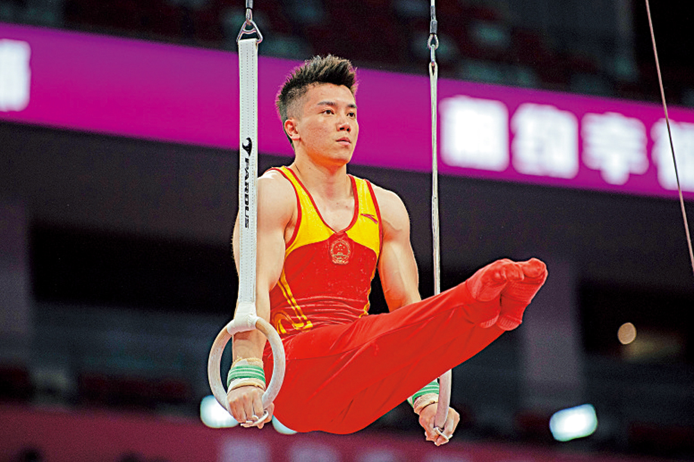 　　圖：中國體操隊男子健兒林超攀。