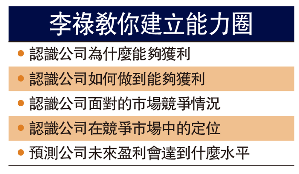 　　圖：李祿教你建立能力圈