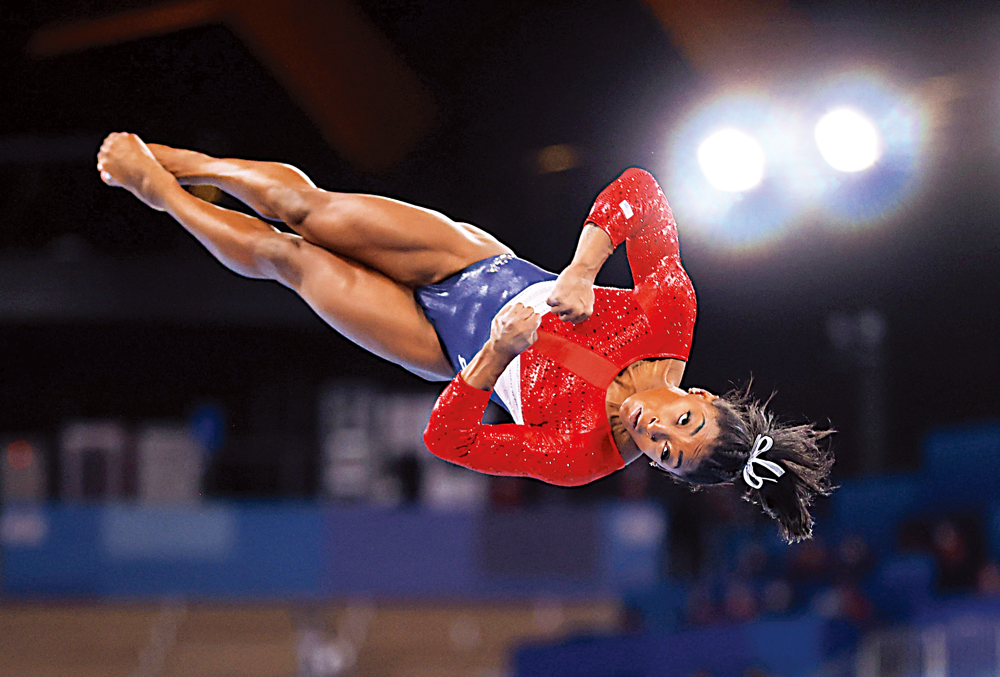 　　圖：美國體操選手比拉絲本周宣布因心理問題退賽。\路透社