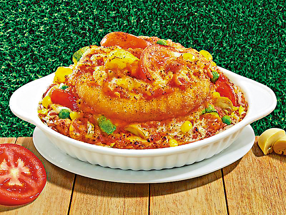 　　圖：焗素豬扒飯。