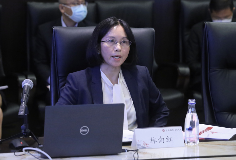 　　圖：香港中資證券業協會副會長林向紅。\大公報記者賀仁攝